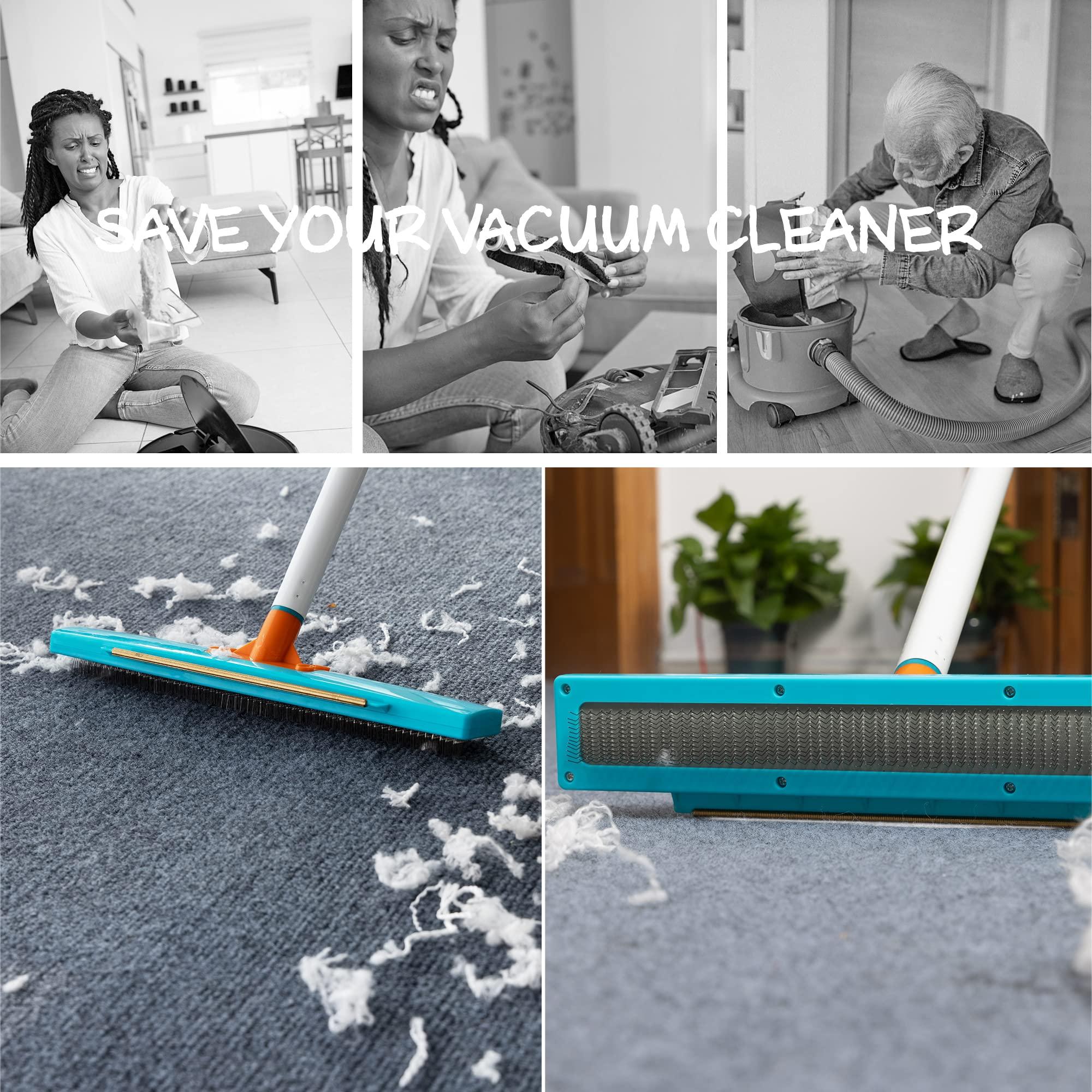 JOLLLAX JollLax Carpet Rake-Carpet Hair Removal Tool-Carpet Rake to Fluff Carpet-Carpet Scraper Brush Rug Comb Pet Cat Fur Dog Hair Remover for Couch Furniture Carpet Broom