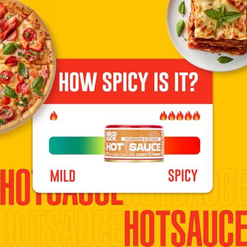 GOOD LUCK GOOD LUCK Mushroom Hot Sauce, Spicy Chili Oil and Chili Paste with High-Grade Mushroom Instant Mushroom Sauce, Chopped Chili Sauce,Fresh Pepper,Soybean,Garlic