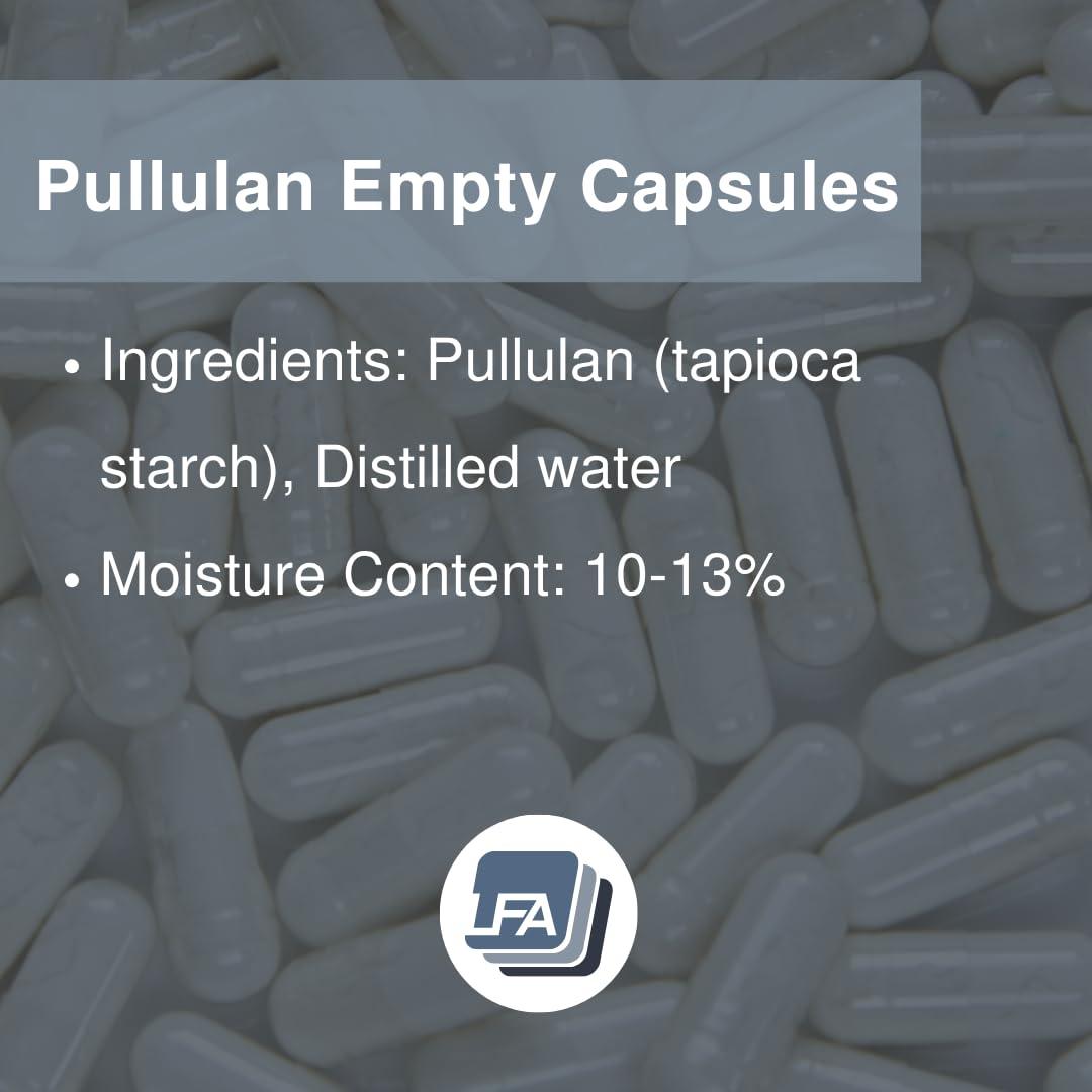 LFA Tablet Presses Empty 00 Capsules - Vegan Pullulan - 1000 Count Vegetarian Capsules Empty - Joined Fillable 00 Vegetable Pill Capsules - Veggie Caps for Capsule Filling Machine - Halal Kosher Tapioca