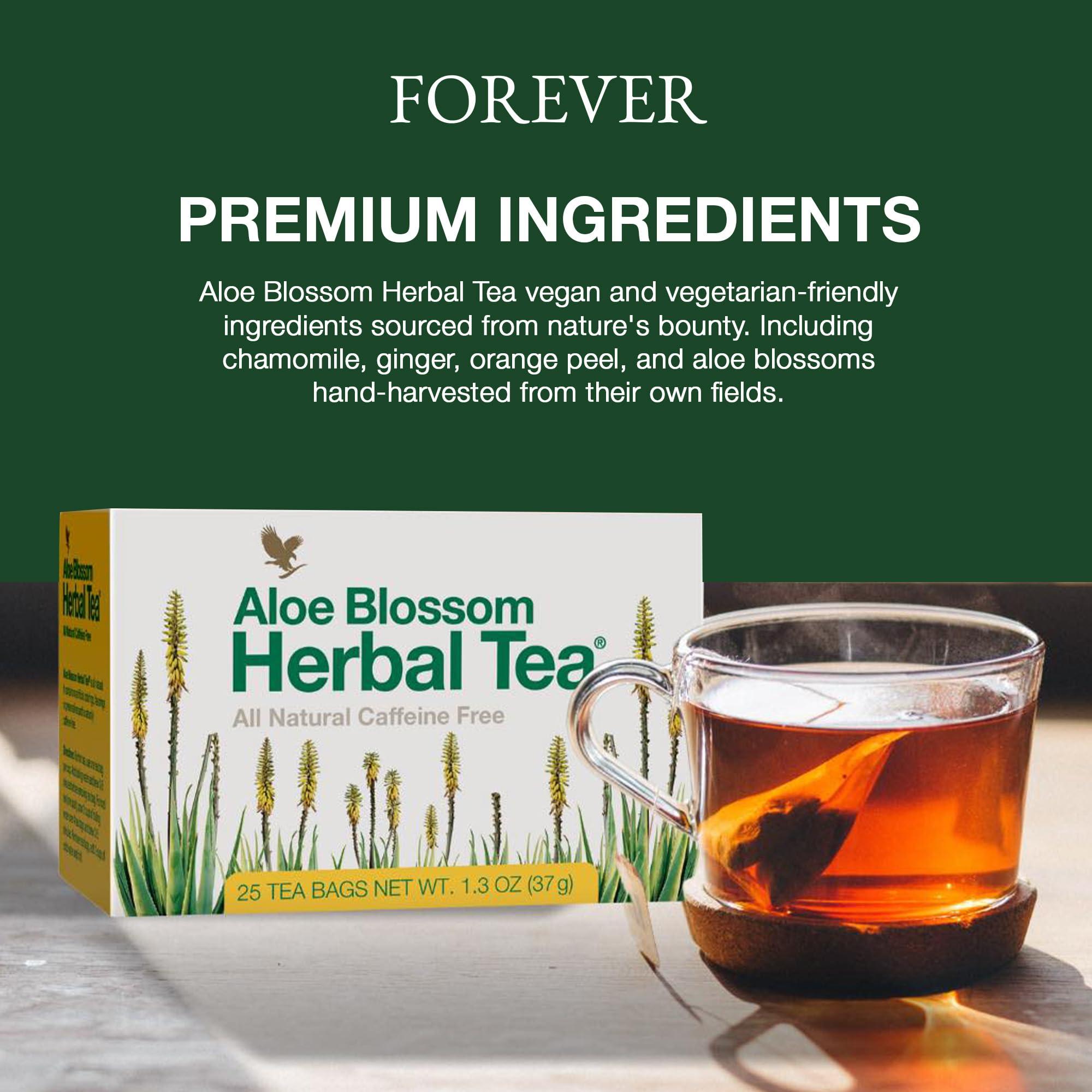 Forever Living Products Forever Living - Aloe Blossom Herbal Tea - Caffeine-Free for Balance and Wellness - Vegan and Gluten-Free - Hot or Iced - Zero Calories - 1.3 oz