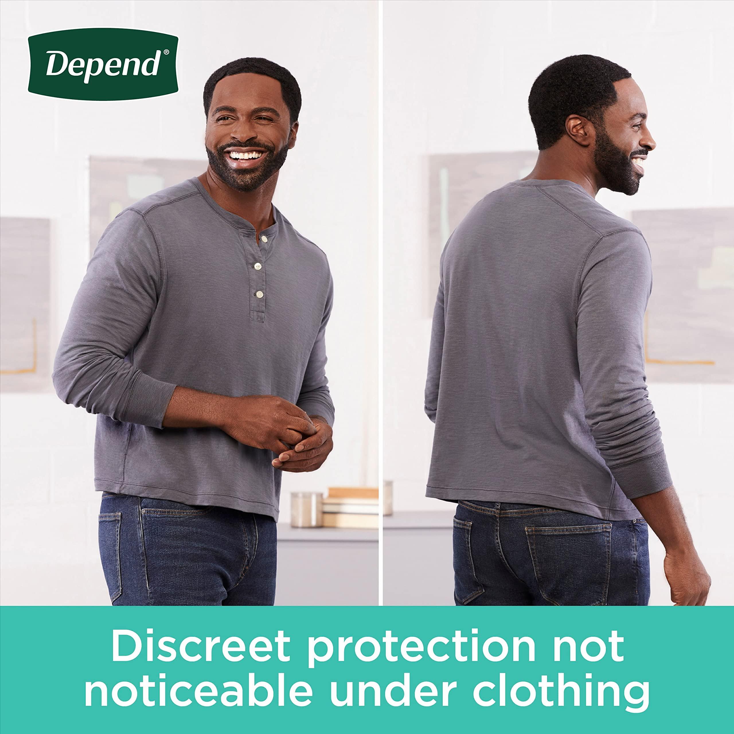 Depend Depend Fresh Protection Adult Incontinence Underwear for Men, Disposable, Maximum, Large, Grey, 28 Count, Packaging May Vary