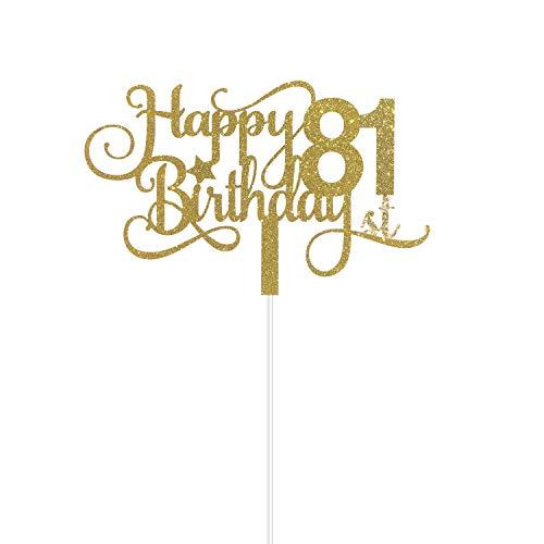 ALPHA K ALPHA K GG 81st Birthday Cake Topper, Happy 81st Birthday Cake Topper, 81st Birthday Party