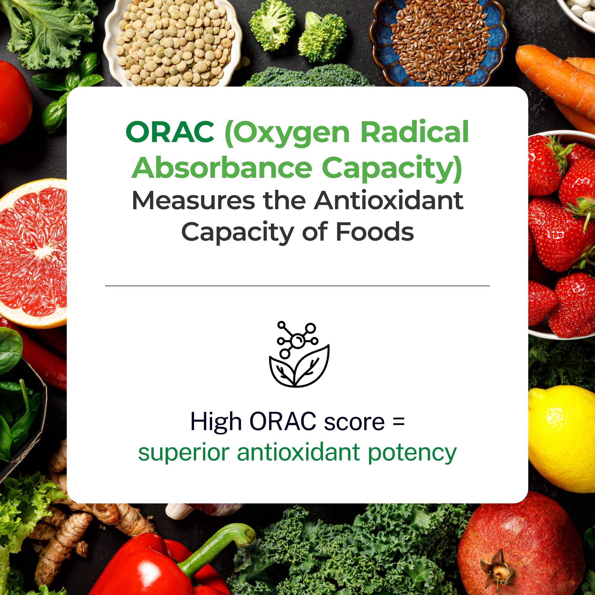 Paradise Herbs Paradise Herbs, ORAC Energy Greens Powder, Antioxidant Power of 24 Servings of Fruits & Vegetables in 1 Scoop, 120 Servings