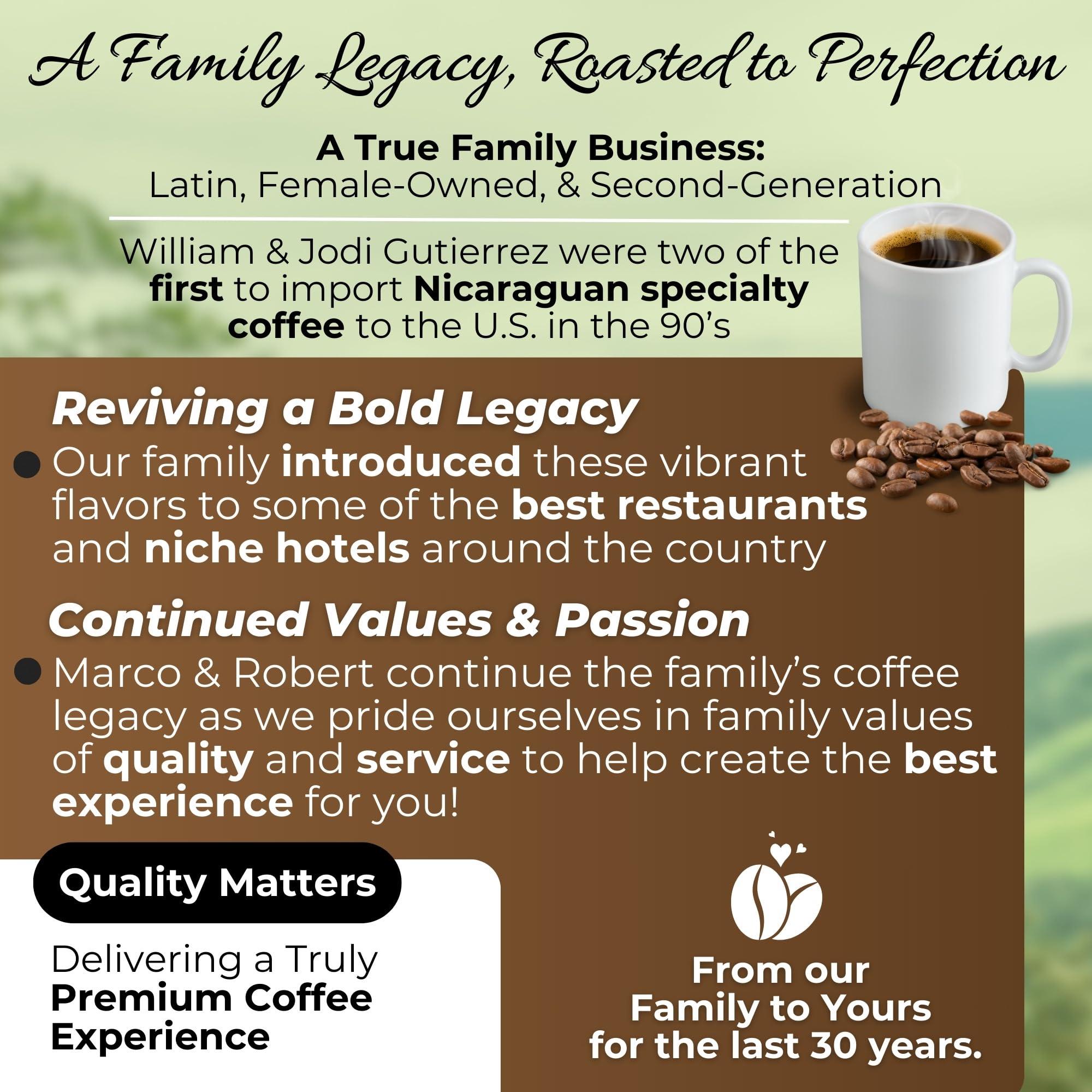 Santa Lucia Estate Coffee Santa Lucia Nicaraguan Specialty Coffee - Vienna Roast 3 Pounds (3-16oz Bags, Ground)