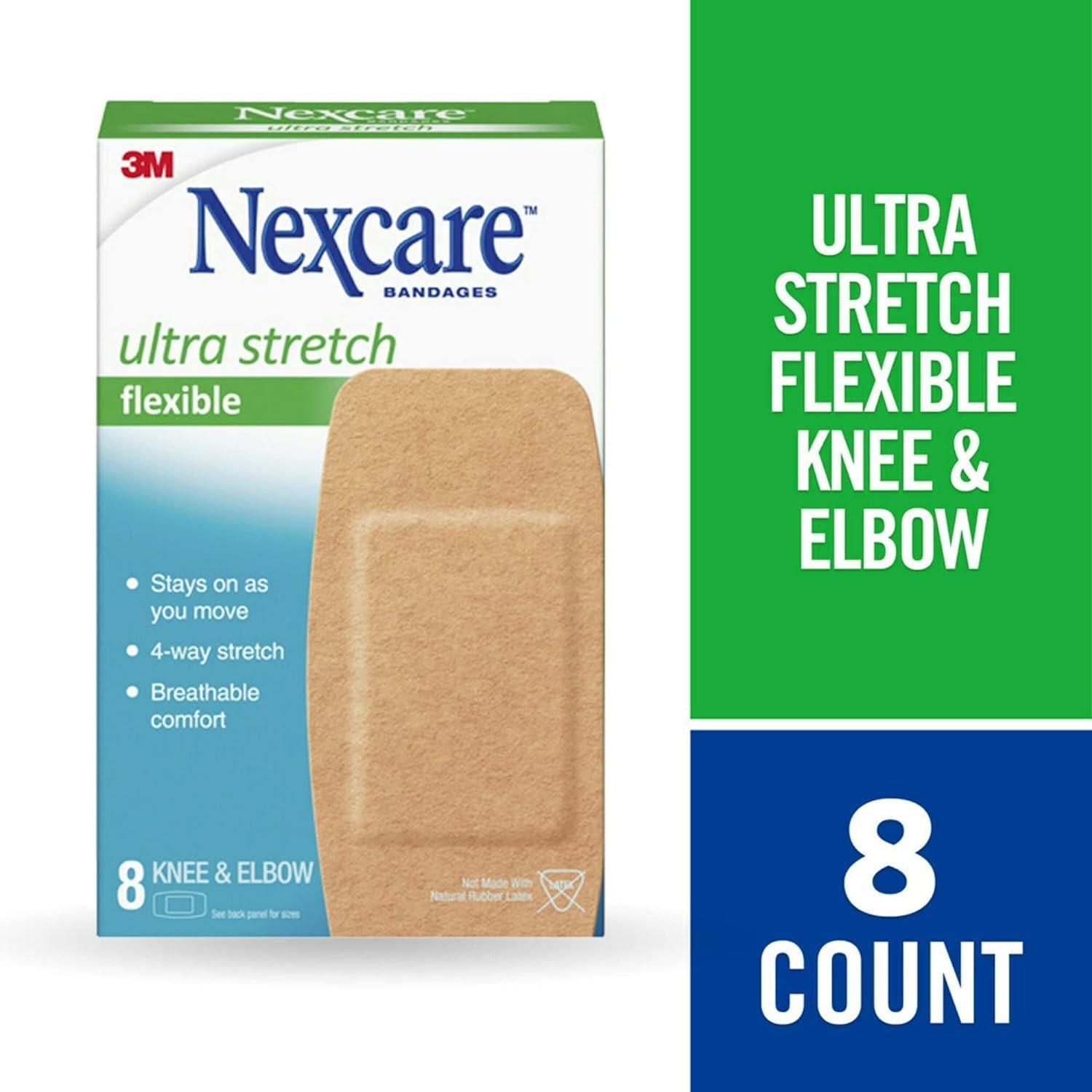 3M 3M Nexcare Knee Comfort Bandage - 1.88" x 4" - 8 / Pack - Tan