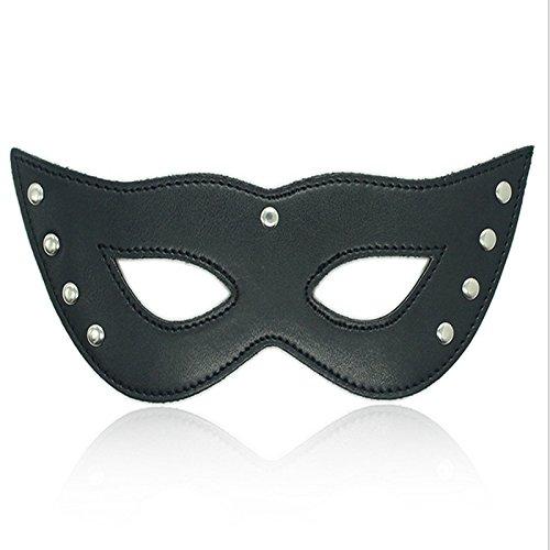 JIAHAO JIAHAO Blinder Soft Padded PU Leather Blindfold Eye Cover Sleep Flirting cat face mask (Pink)