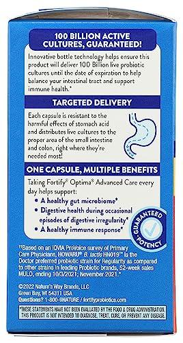 Nature's Way Nature's Way Natures Way Fortify Optima Daily Probiotic, 100 Billion, 15 Strains, Prebiotic, 30 Capsules, 30 Count