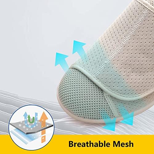 Generic Diabetic Shoes for Elderly Men,Men\'s Wide Width Shoes with Adjustable Closure Lightweight Men 13.5