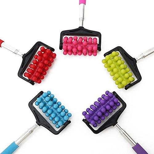 JIAHAO JIAHAO Back Roller Massager Telescopic Massage Roller Relaxation Hand Massage Tool Facial Hands and Feet Back Body Roller Massage Random Colour