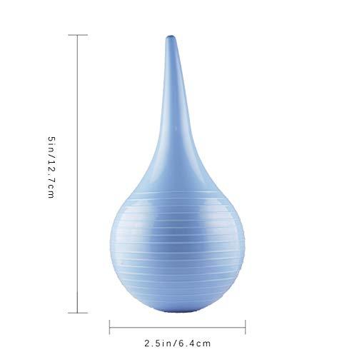 JIESI (90ml) Rubber Suction Ear Syringe, Hand Bulb Syringe Ear Washing Squeeze Bulb- Blue Smooth