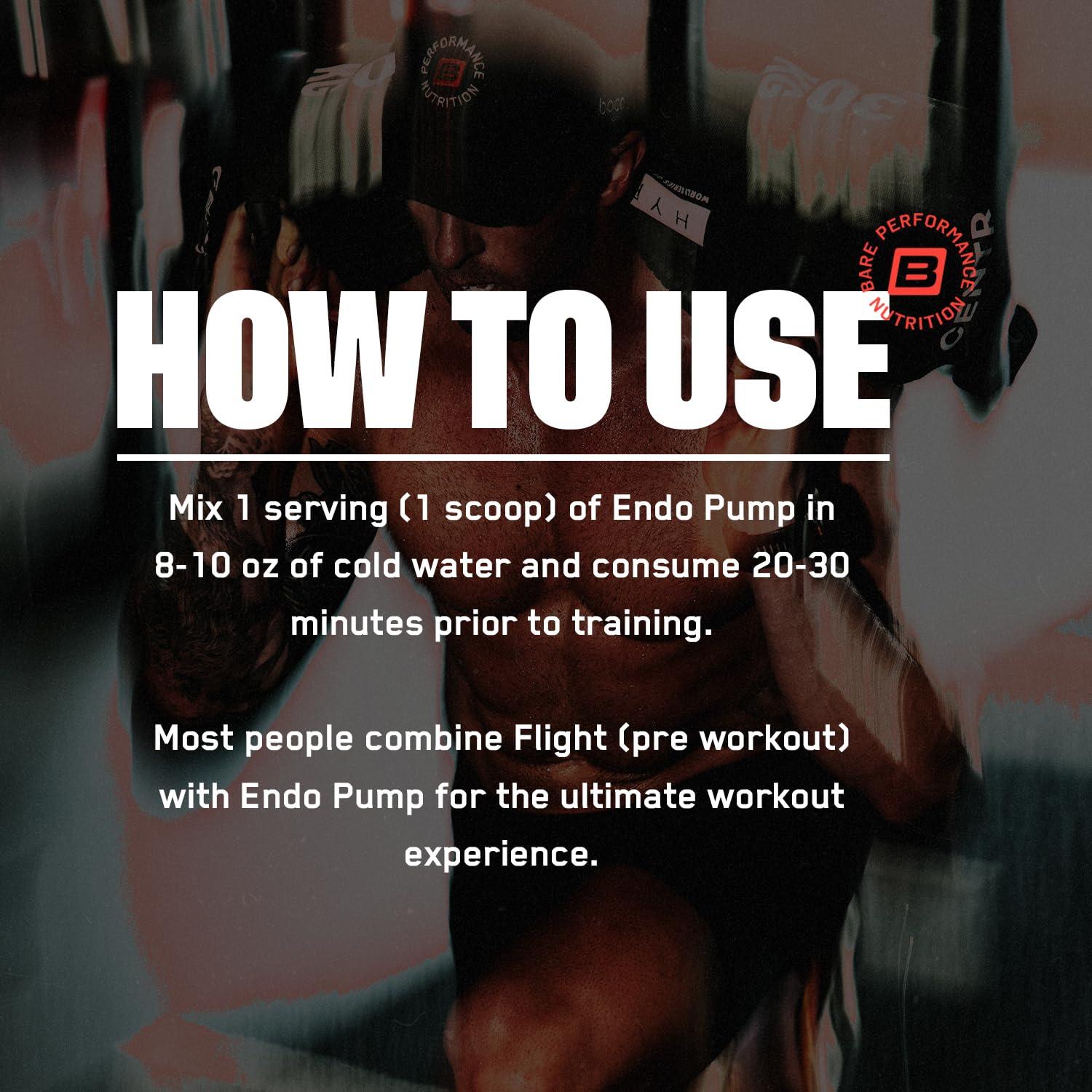 BARE PERFORMANCE NUTRITION BARE PERFORMANCE NUTRITION BPN Endo Pump Pre-Workout Muscle Pump Enhancer, Increased Blood Flow/Oxygen Transport to Muscles, Prickly Pear
