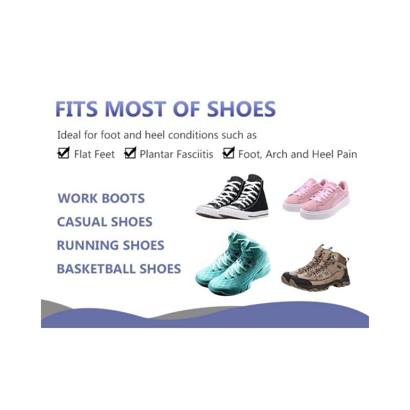 CN Orthopedic Inserts Heavy Duty Support - Over 220 LBS Plantar Fasciitis Flat Foot Insole, Arch Support of Varying Strength, Effective Pressure Buffer, Insole for Men\'s and Women\'s Work Boots(Grey M)