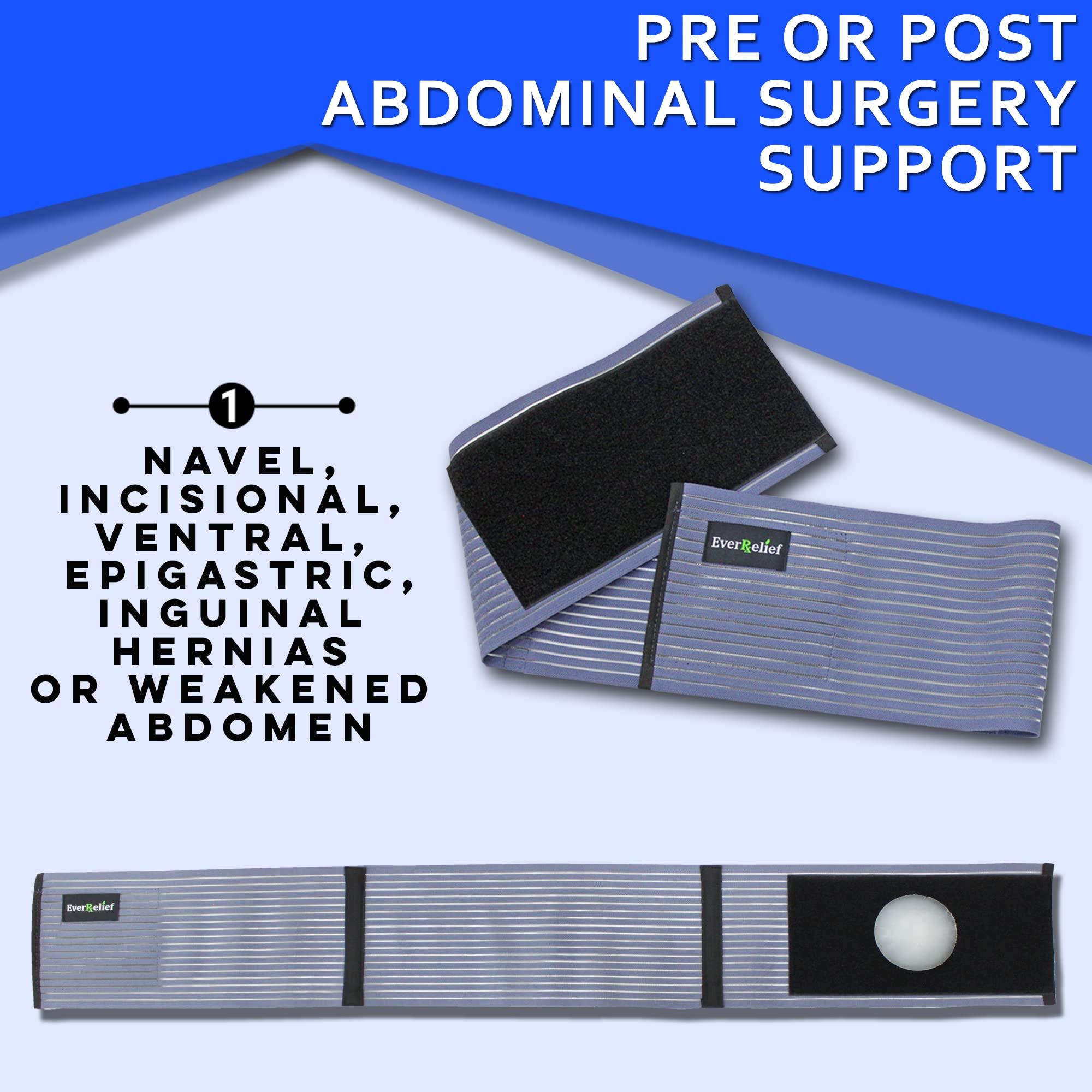 EverRelief EverRelief Umbilical Hernia Belt for Men and Women Abdominal Binder Support for Hernia Pain and Weakened Abdomen (Large/Extra Large)