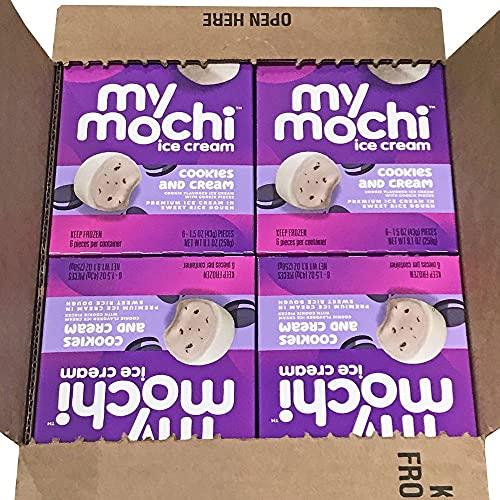 My Mo My Mochi Cookies and Cream Ice Cream, 9.1 Ounce -- 12 per case.