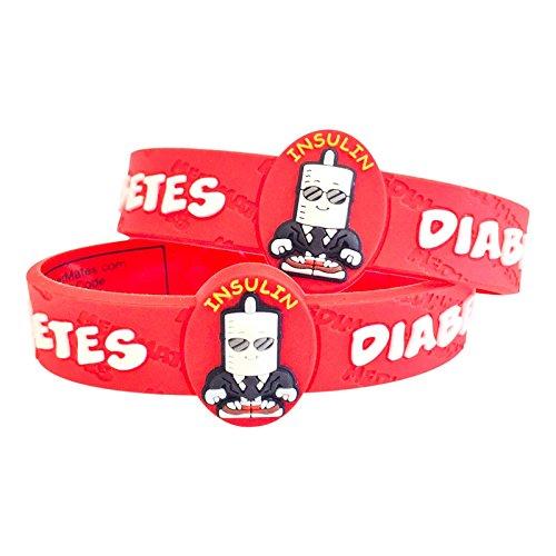 Allermates Diabetes Bracelets for Kids, Kids Medical Wristband – Diabetic Child Alert, Diabetic Medical Alert for Kids Ages 3+, Latex Free Diabetes Awareness Bracelets Adjustable & Soft (2 Pack “TAB”)