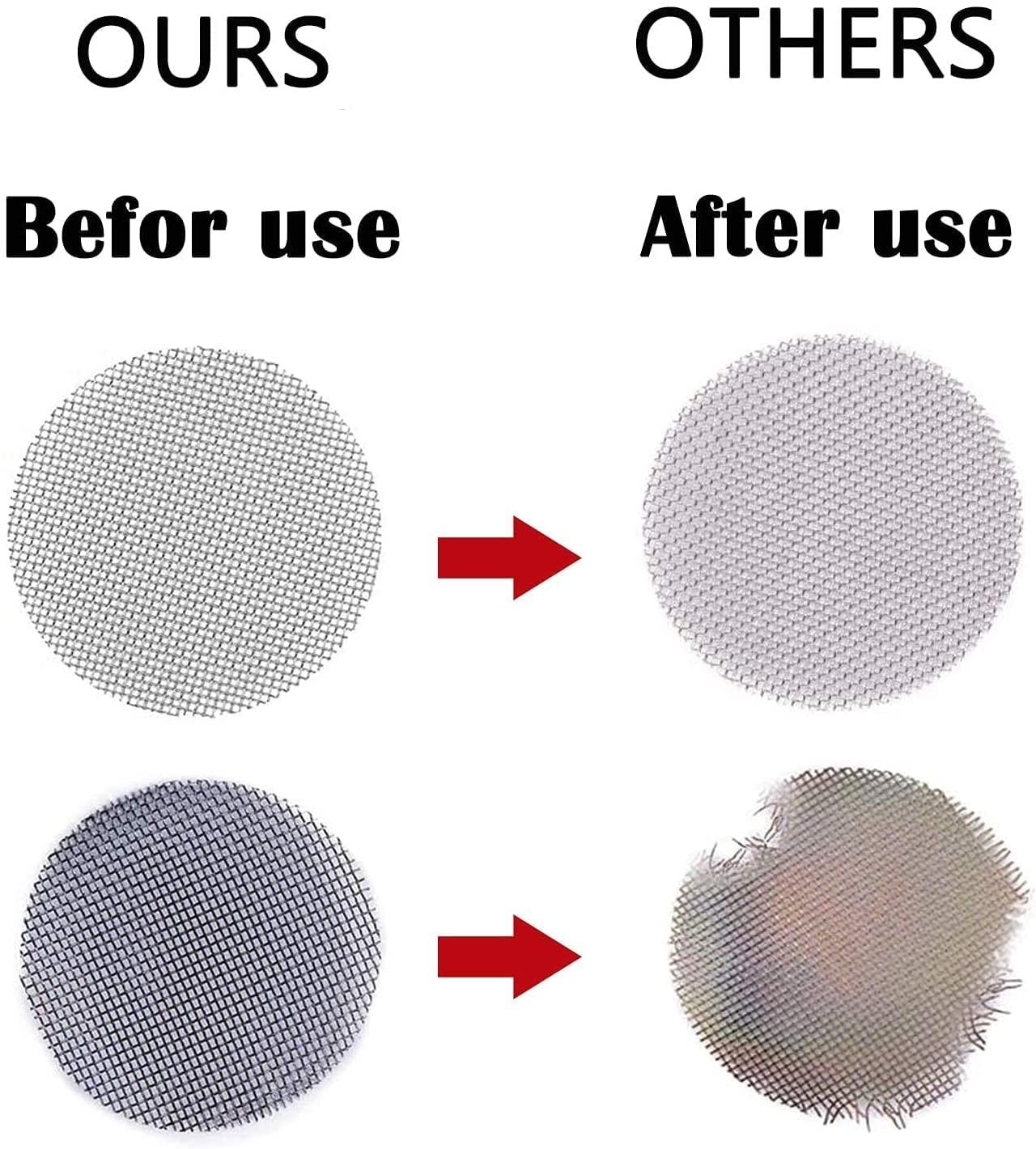 Romeda 200pcs Pipe Screens, 3/4 Inch Pipe Filters, 100pcs Premium Stainless Steel Pipe Screens and 100pcs Brass Filters