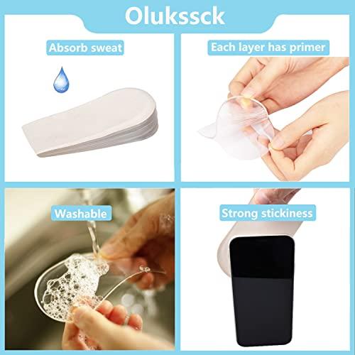 Olukssck Adjustable Orthopedic Heel Lift Inserts, 1/4" to 1" Gel Heel Pads, Height Increase Insole for Leg Length Discrepancies, Heel Spurs, Heel Pain, Sports Injuries, and Achille tendonitis (4 Layers), Small