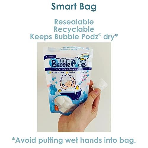 TruKid TruKid Bubble Podz Bubble Bath for Baby & Kids, NEA-Accepted for Eczema, Gentle Refreshing Colloidal Oatmeal Bath Bomb for Sensitive Skin, pH Balance 7 for Eye Sensitivity, Unscented (60 Podz)