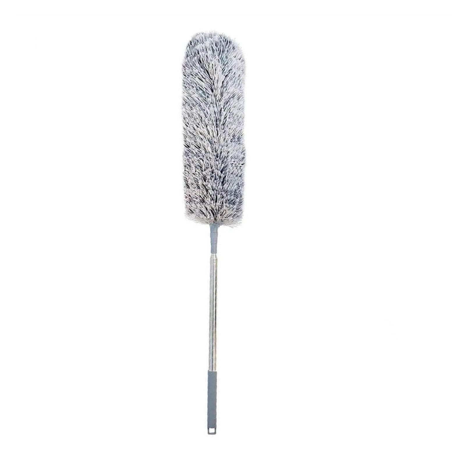 Seamue Feather Duster Extra Long Microfiber Duster with Telescoping Extension Pole Bendable Washable Head Lint Free Duster