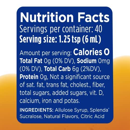 SPLENDA Splenda Multi-Use Allulose Syrup, Zero Calorie, Sugar Free Substitute for Maple Syrup, Honey, Agave and Brown Sugar, 8oz Bottle