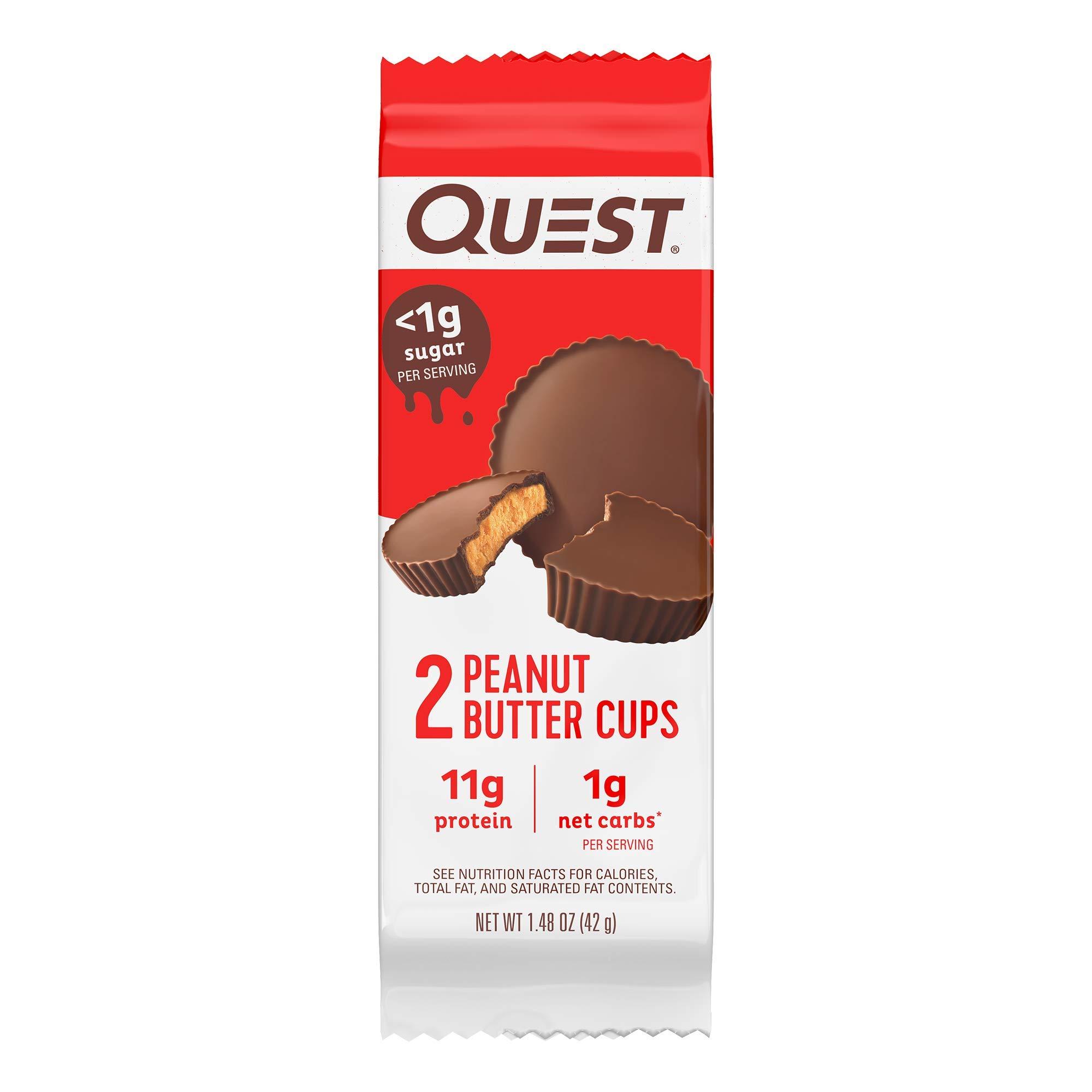Quest Nutrition Quest Nutrition Caramel Chocolate Chunk Protein Bars, High Protein, Low Carb & High Protein Low Carb, Gluten Free, Keto Friendly, Peanut Butter Cups, 12 Count