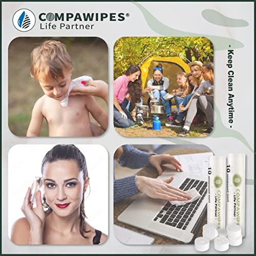 UNKENBO Toilet Paper Tablets Compressed Towels - Reusable Toilet Wipes Camping Toilet Paper Travel Wipes Coin Tissues Survival Toilet Paper (100)