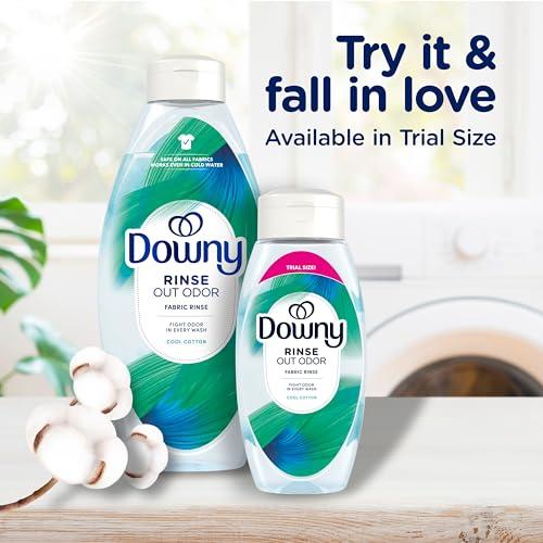 Downy Downy RINSE & REFRESH Laundry Odor Remover and Fabric Softener, Safe on ALL Fabrics, Gentle on Skin, HE Compatible, Cool Cotton, 48 fl oz (Pack of 4)(192 fl oz total)