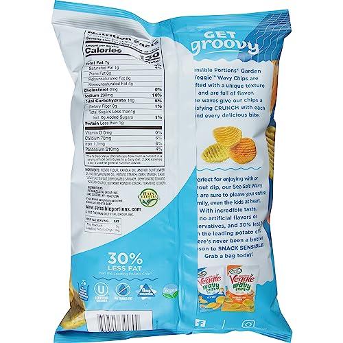 Sensible Portions Sensible Portions Garden Veggie Sea Salt Wavy Chips, 12 oz (Pack of 8)