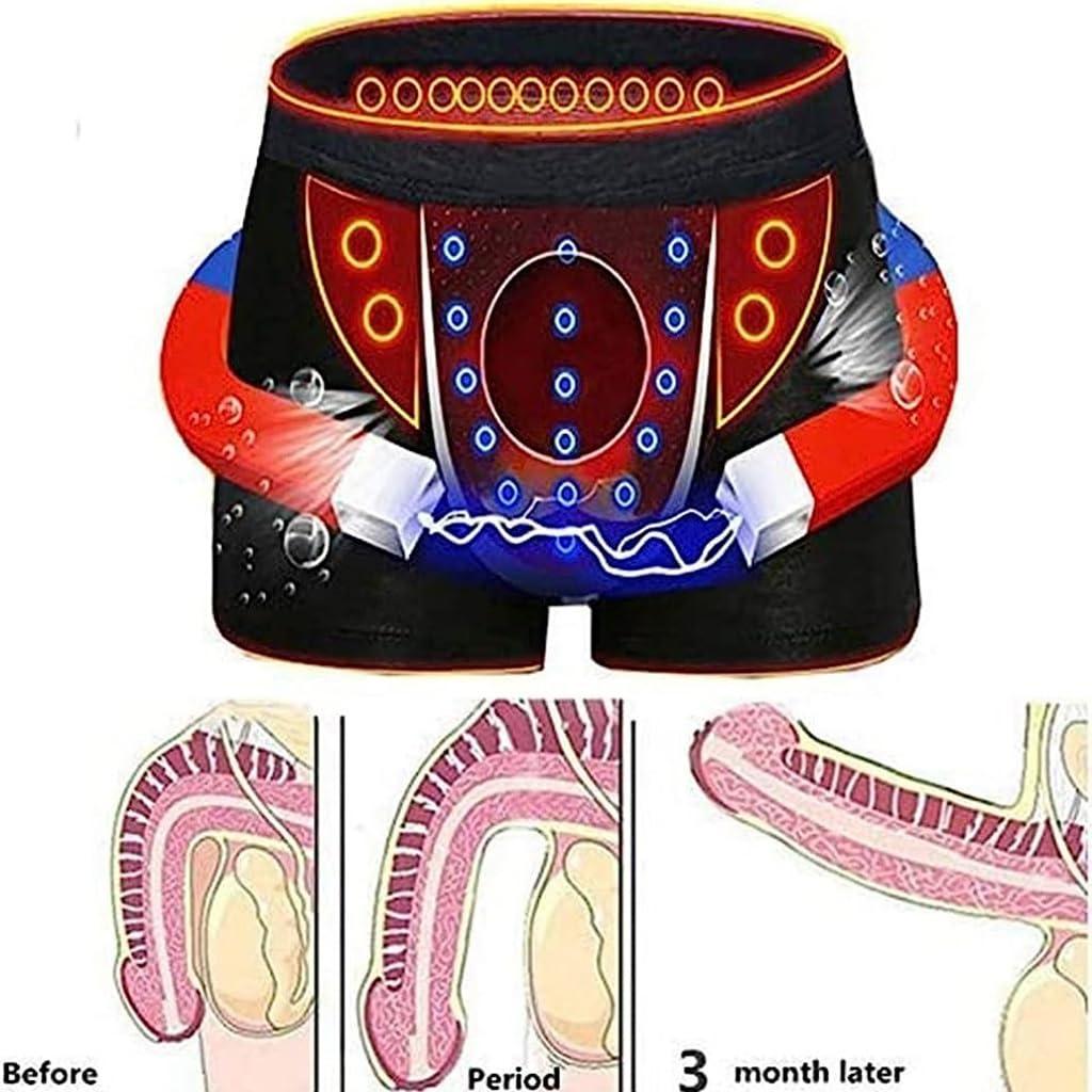 POCHY 3-Packs Men\'s Underwear Tourmaline Prostate Enlargement Therapy Magnetic Boxer Briefs Health Care Inner Pants (Color : 3PCS-RED, Size : 5X-Large)
