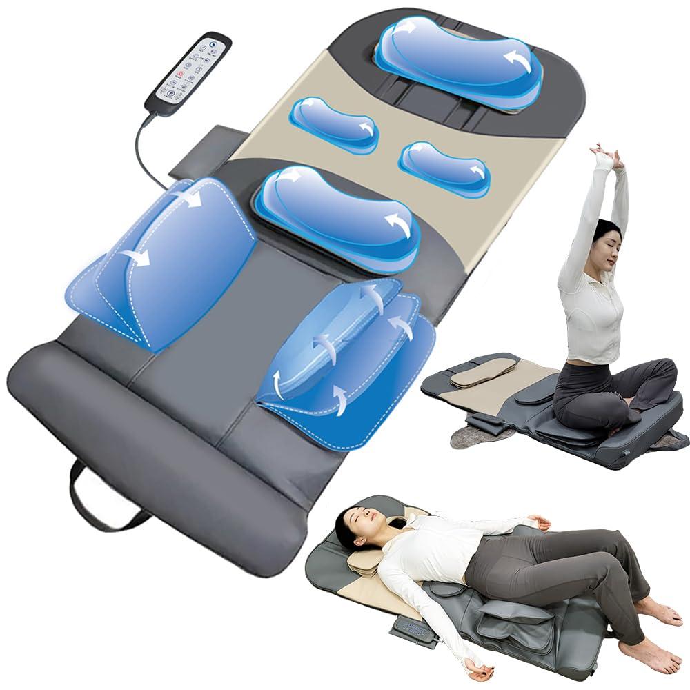 PHONECARE PHONECARE Full Body Stretching Massage Mat with Airbags. 3D Lumbar Traction - Neck, Back, Waist, Hip Relaxation & Pain Relief. Back Heating Massager Pad, Foldable & Portable.