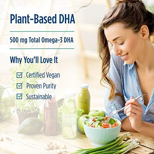 Nordic Naturals Nordic Naturals Algae DHA - 90 Soft Gels - 500 mg Omega-3 DHA - Certified Vegan Algae Oil - Plant-Based DHA - Brain, Eye & Nervous System Support - Non-GMO - 45 Servings