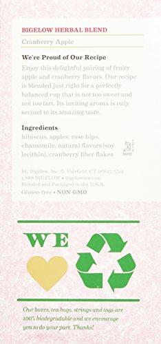 Bigelow Bigelow Cranberry Apple Herbal Tea Bags 28-Count Box (Pack of 1) Cranberry Apple Hibiscus Flavored Herbal Tea Bags All Natural Non-GMO