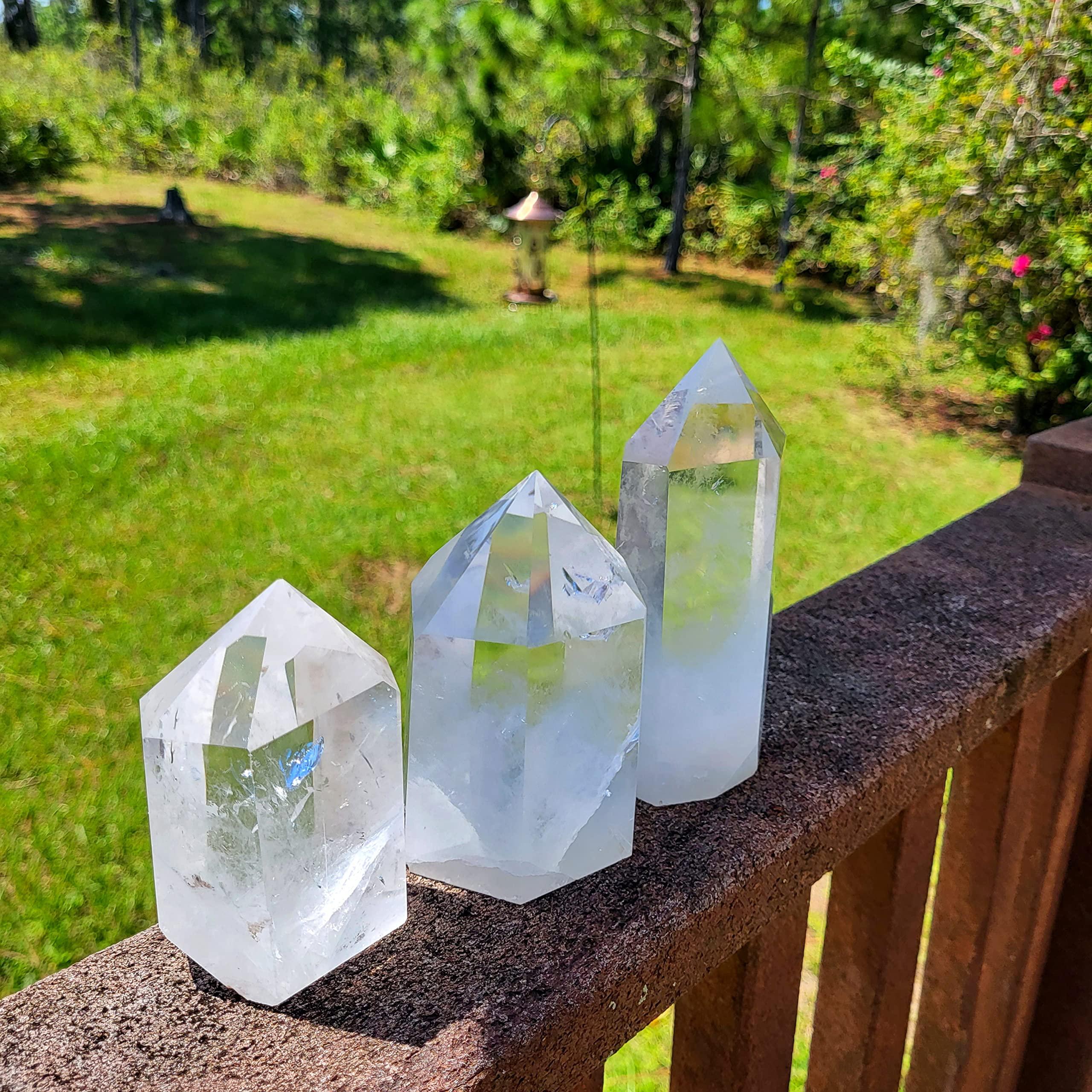Roxxy Crystals Large Clear Quartz. Natural Himalayan Tibetan High Altitude Raw 6 Sided Point Crystal Obelisk. High Purity Clear Quartz Point. Reiki Healing