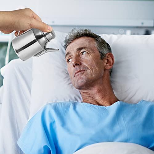 EXCEART EXCEART Neti Pot Stainless Steel Washing Pot with Handle Eyewash Cup Personal Medical Tool Sinus Remover for Sinus Congestion and Nasal Cleansing