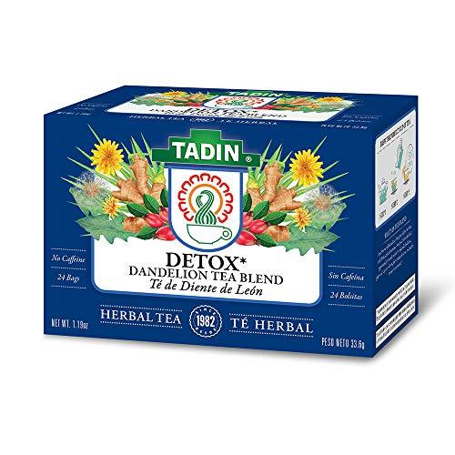 Tadin Herb and Tea Tadin Detox Dandelion Tea Blend. Caffeine Free. 24 Tea Bags. 1.19 oz. Pack of 6