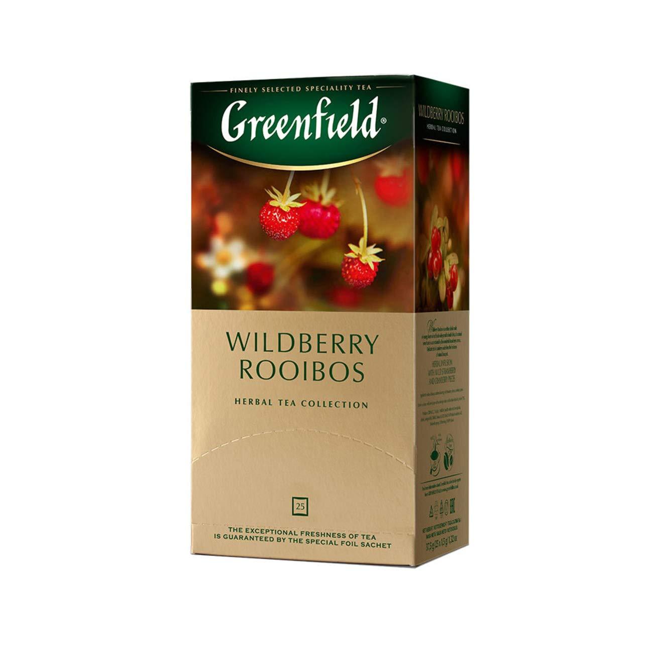 Greenfield Greenfield Wildberry Rooibos Herbal Tea Fruit & Herbal Collection 25 Teabags The Execptional Freshness Of Tea Is Guranteed By The Special Foil Sachet