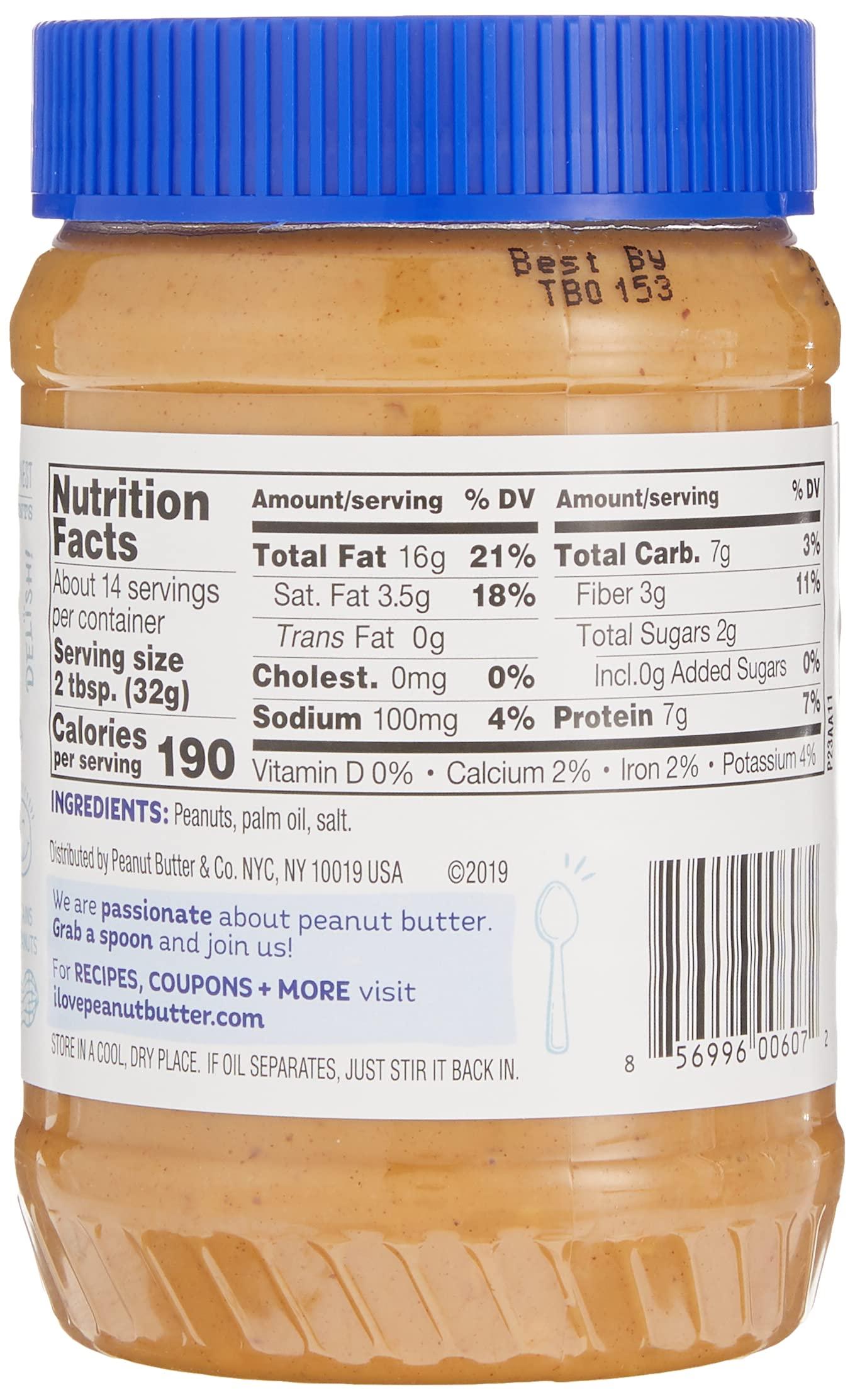 Peanut Butter & Co. Peanut Butter & Co. Simply Crunchy No Sugar Added Peanut Butter, Non-GMO Project Verified, Gluten Free, Vegan, 16 Ounce