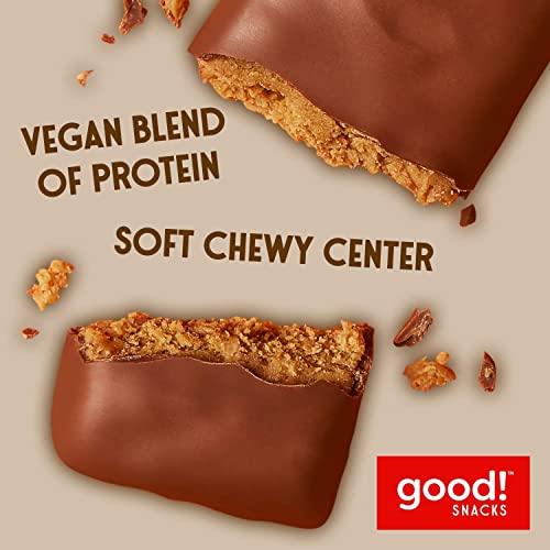 good! good! Snacks Vegan Protein Bars Bundle, Chocolate Peanut Butter & Cookie Dough (24 Bars) Gluten-Free, Plant Based, Low Sugar, High Protein Meal Replacement, Healthy Snacks for Energy, 15g Protein
