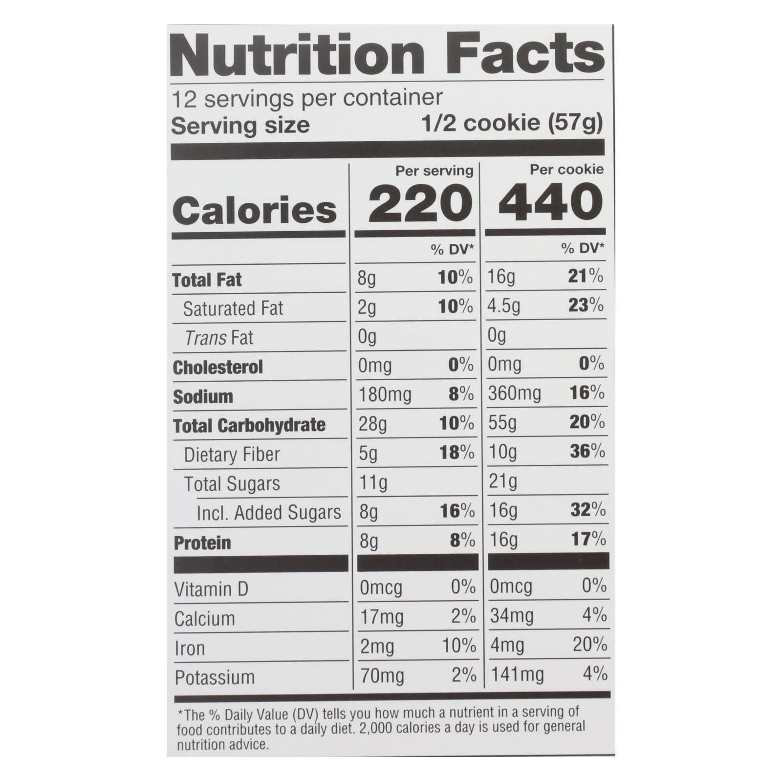 Lenny & Larry's Lenny & Larry\'s The Complete Cookie, Peanut Butter Chocolate Chip, Soft Baked, 16g Plant Protein, Vegan, Non-GMO, 4 Ounce Cookie (Pack of 12)