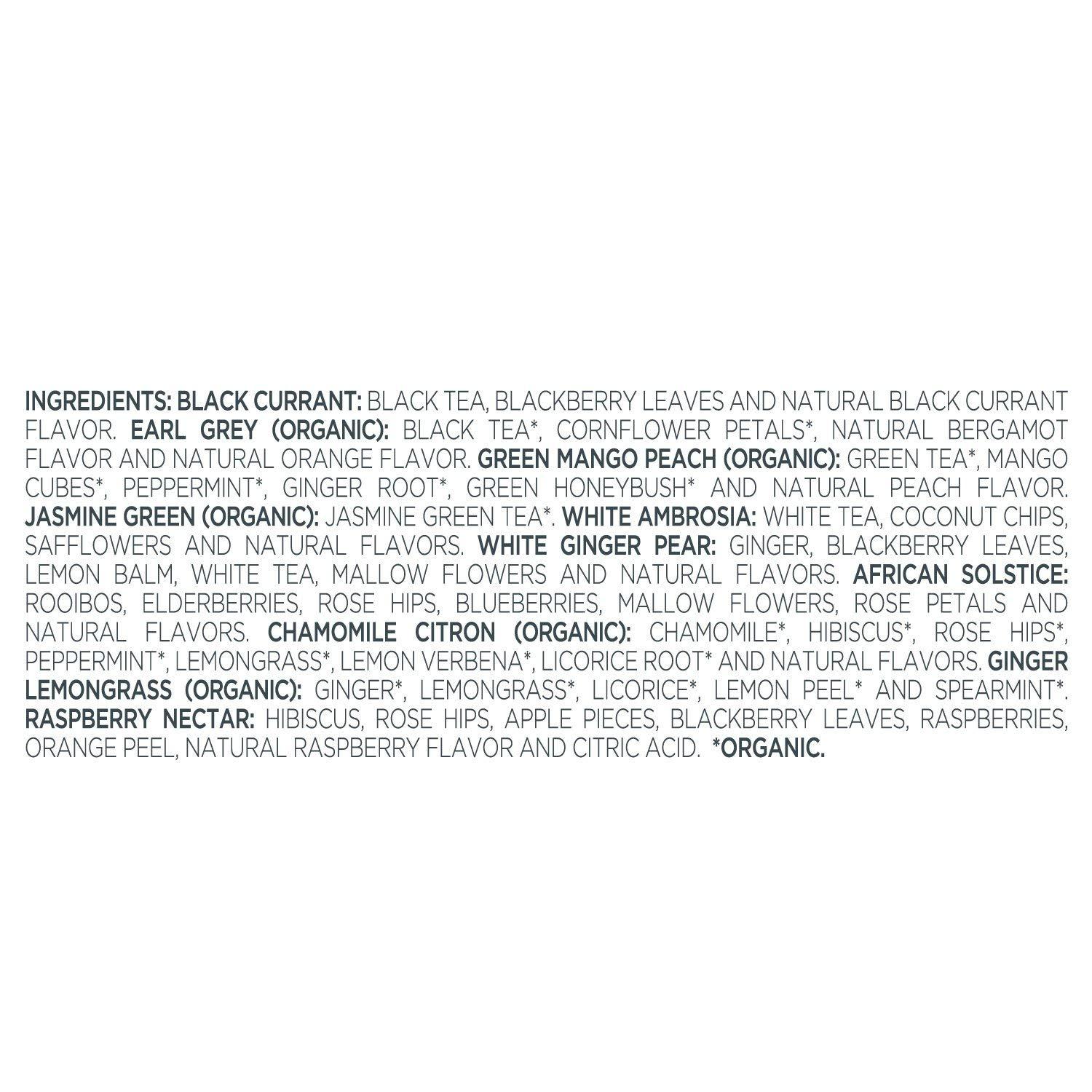 Tea Forte Tea Forte Tea Tasting Assortment Premium Tea Petite Presentation Box, Tea Sampler Gift Set, 10 Count, 1 of Each Variety Individually Wrapped Handcrafted Pyramid Infuser Bags