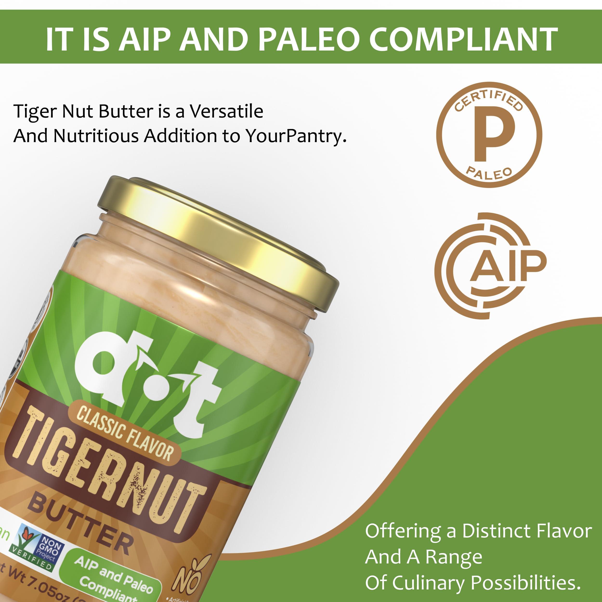 Don of Treats DON OF TREATS | Smooth Tigernut Butter Tiger Nut Butter | AIP and Paleo Compliant | Nut Free High Prebiotic Ingredients | No Sugar Added | Whole 30 | Low FodMap | Low Oxalate | 7.05 Oz., Natural