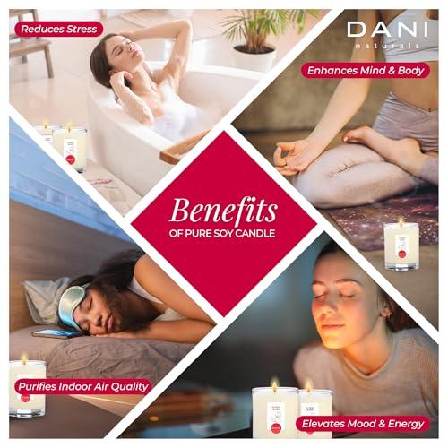 DANI DANI Naturals Scented Soy Candle - 7.5 Ounces (Citrus Rose)