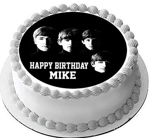 Edible Prints On Cake Beatles - Edible Cake Topper - 10" round