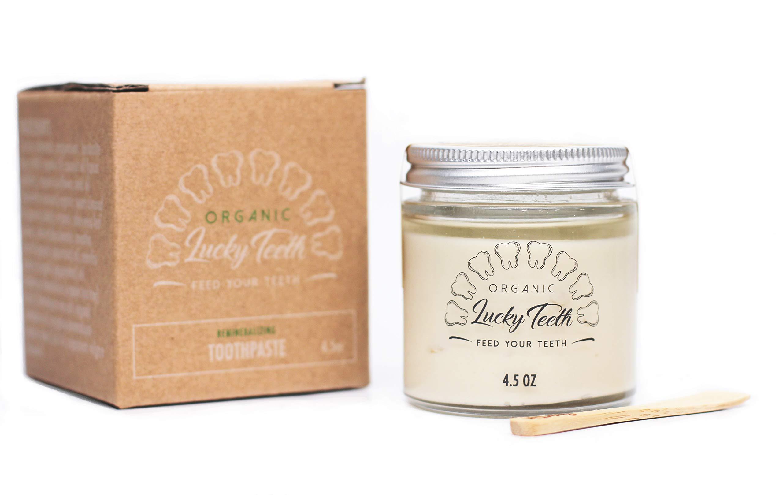 Lucky Teeth Lucky Teeth Organic Toothpaste-All Natural, Remineralizes and Fortifies Teeth and Gums. (4.5 oz 1 Pack)