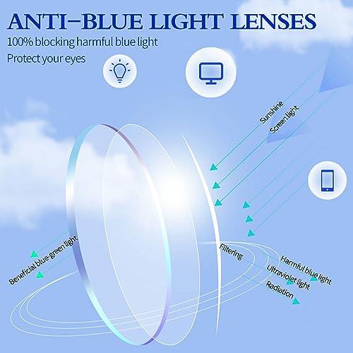 SACHIN Blue Light Blocking Reading Glasses for Men Women Half Frame Metal Eyeglasses with Spring Hinge Anti Computer Glare Anti Eyestrain Lightweight Semi Rimless Readers Silver 3.0