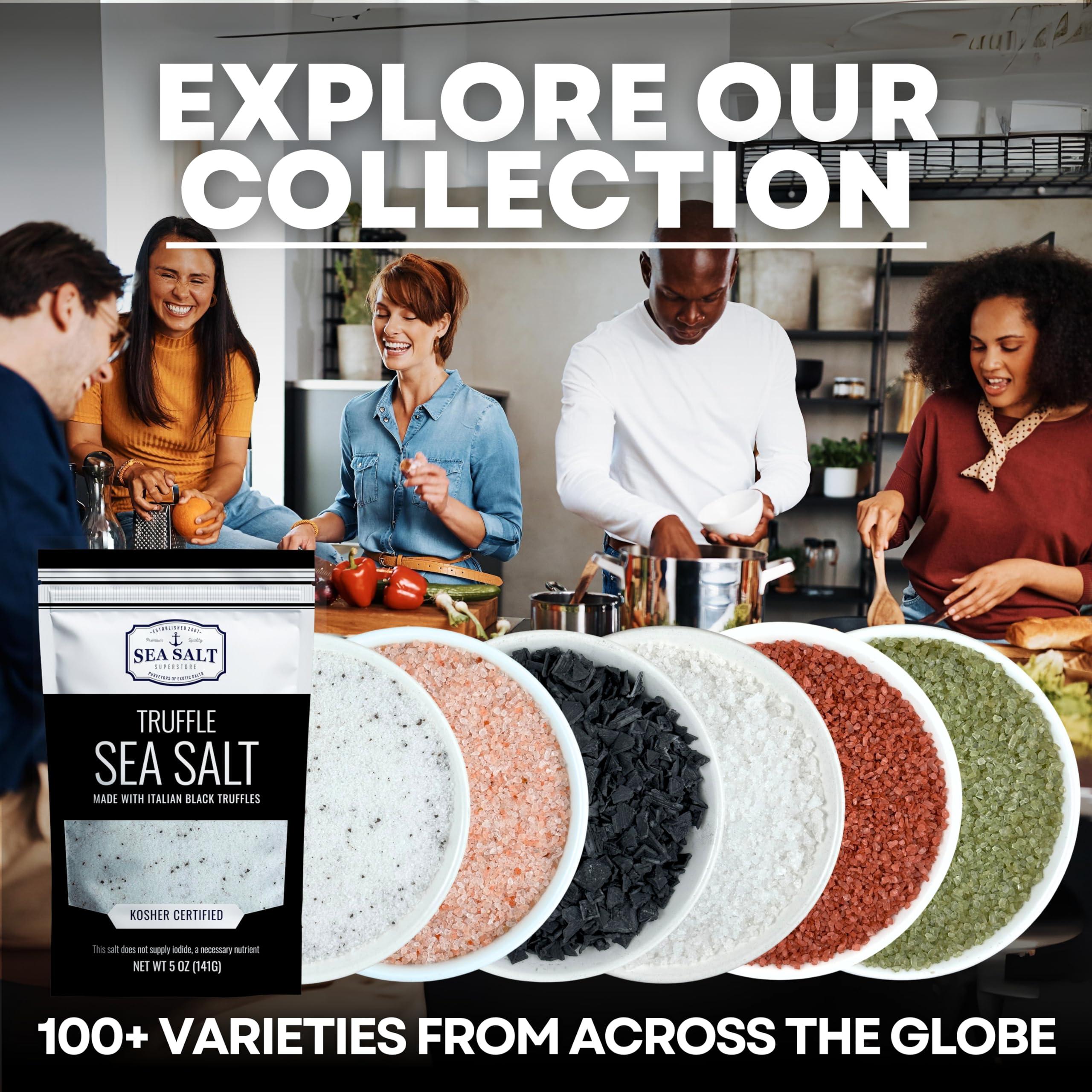 Sea Salt Superstore Flaky Sea Salt, Hand Harvested Sea Salt Flakes, Baja Fleur de Sel Flake Salt, Gourmet Finishing Flaky Salt for Baking and Cooking, 7 oz Bag, Sea Salt Superstore