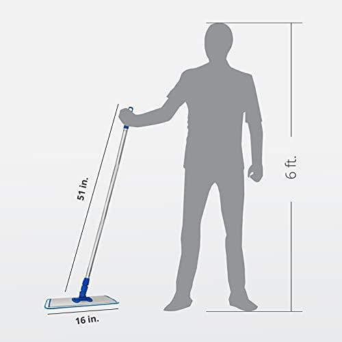 Microfiber Wholesale Cinch Mop - Microfiber Mop for Hardwood Floors - Flat Mops System for Wood, Tile, Laminate, Vinyl, 2 Wet Pads Refills, Reusable Micro Fiber Mopping Heads