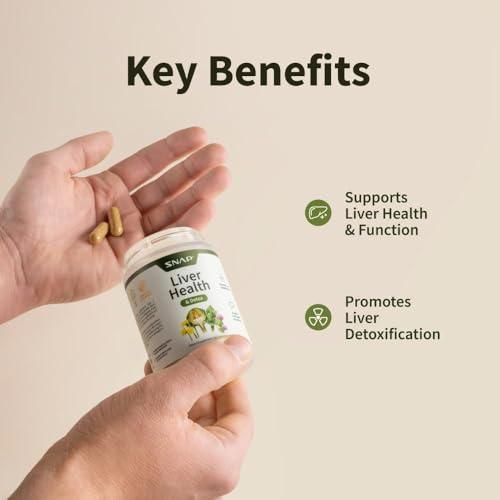 Snap Supplements Snap Supplements Liver Health Support Supplement, Natural Liver Cleanse Detox and Repair, 60 Count (Pack of 2)