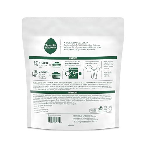 Seventh Generation Seventh Generation Laundry Detergent Packs, Lavender, Biobased Deep Clean, EPA Safer Choice Certified, 64 Count