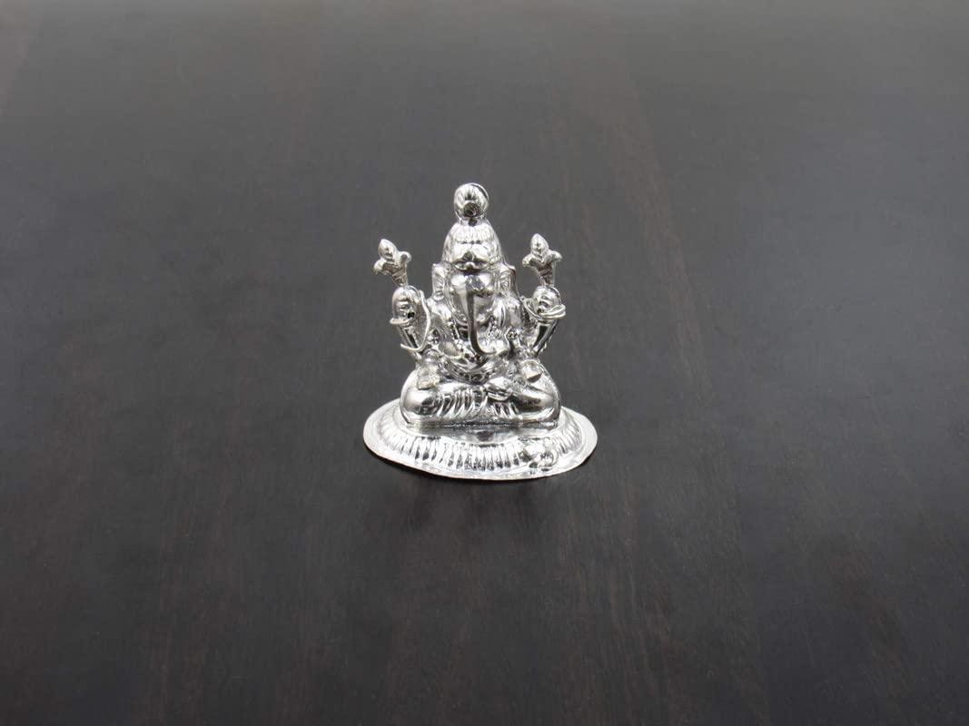 Frienemy Home Deco Alankaram Presents Pure Silver Elephant Idol with Potli Bags - 4 X 3.5 Cm, Silver #Frienemy-404
